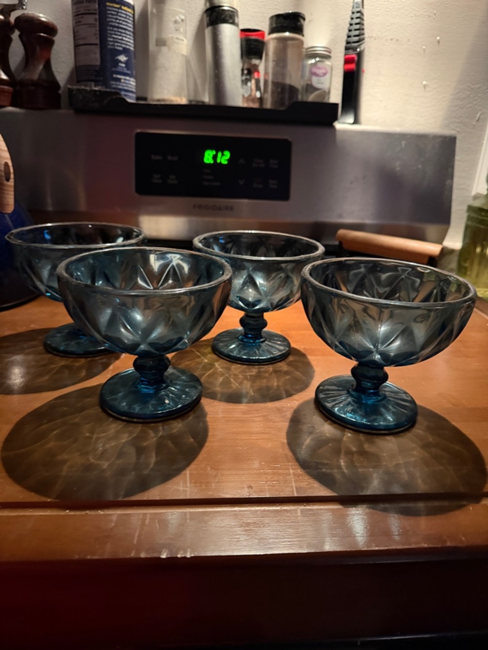 Glass Dessert Coupe - Set of 4 in Smoky Gray